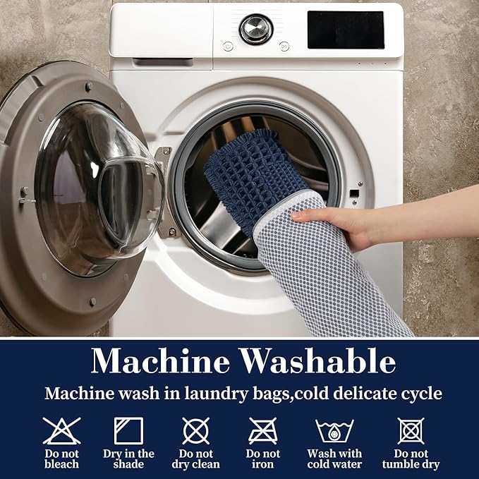 RESARE Waffle Bathroom Runner Rugs, Super Absorbent Bath Mat Non Slip Washable - Image 6