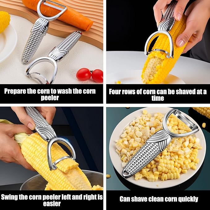 2 Packs Corn Peeler for Corn on the Cob, 2026 Upgraded corn cob stripper tool - Image 6