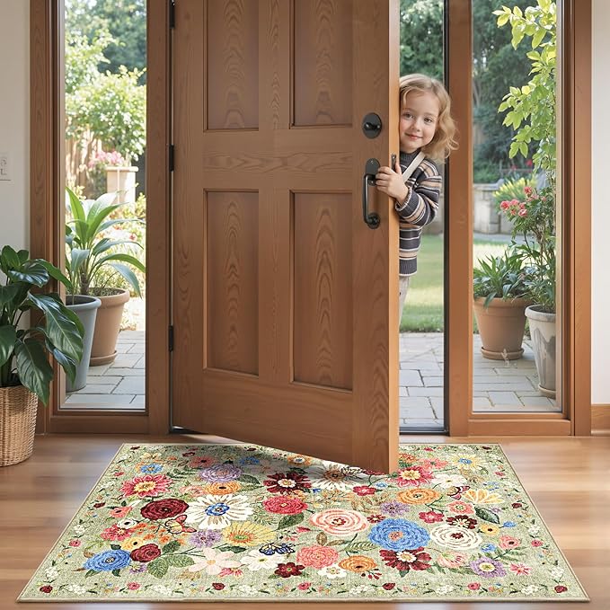 2x5 Entryway Runner Rugs, Non Slip Washable Rugs