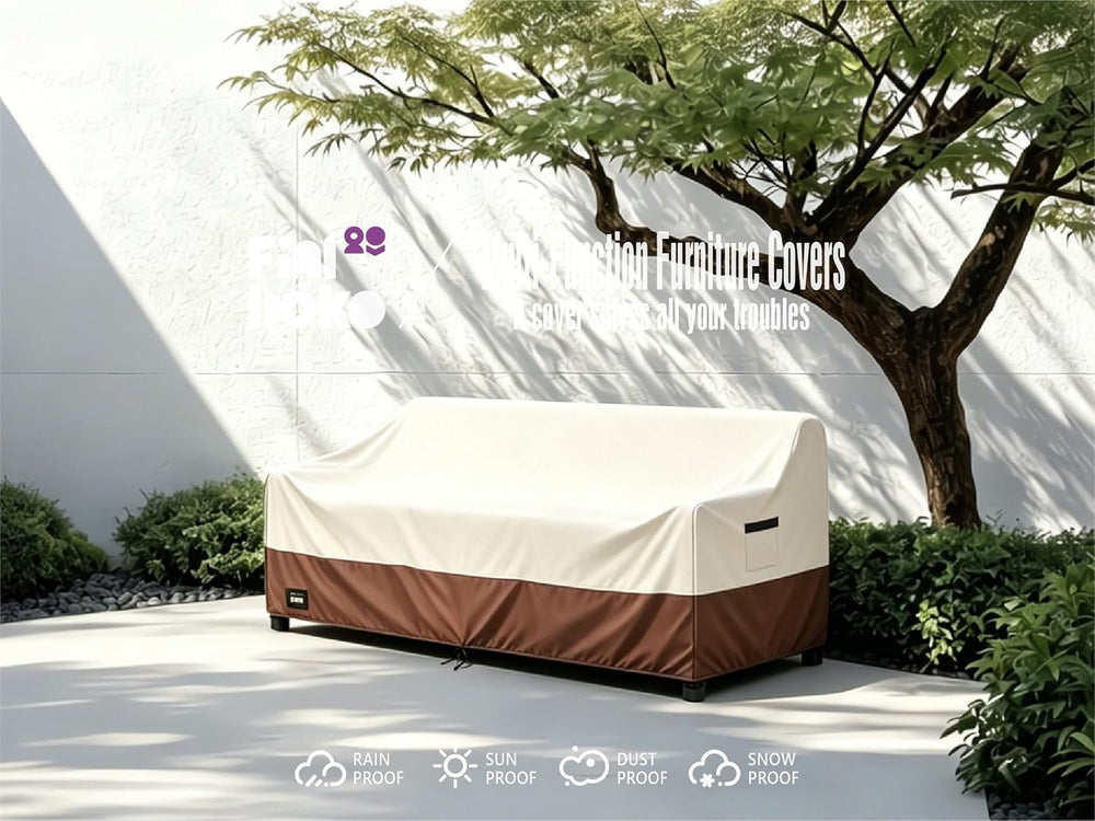 3-Seater Outdoor Sofa Cover, 93Wx40Dx35H inches Outdoor Furniture Covers Wate...