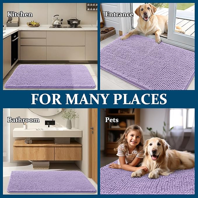 OLANLY Dog Door Mat for Muddy Paws 44x24, Absorbs Moisture and Dirt, Absorbent - Image 8