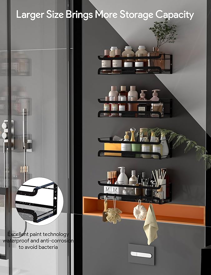 Spice Rack Wall Mount with Hooks - Image 7