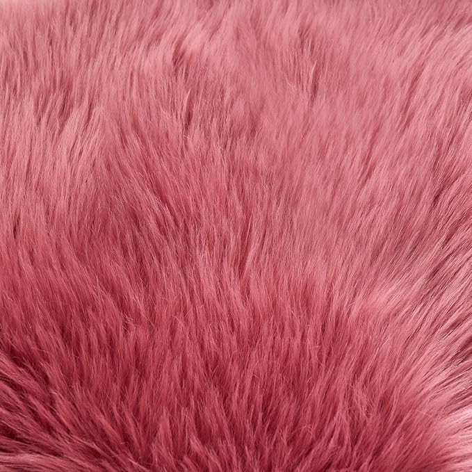 EasyJoy Ultra Soft Fluffy Shaggy Area Rug Faux Fur Rug Chair Cover Seat Pad - Image 9
