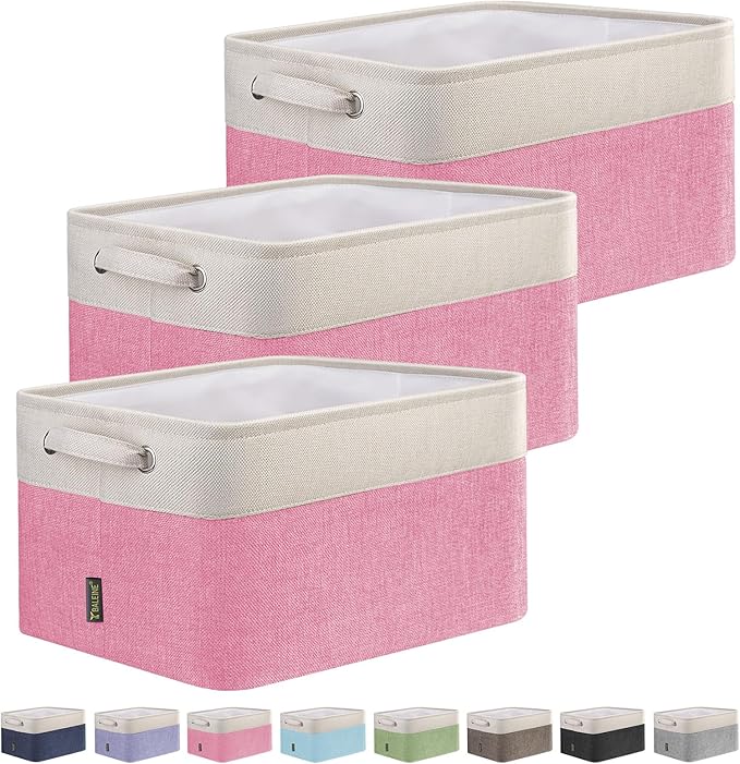 BALEINE 3 Pack Fabric Closet Storage Bins by BALEINE
