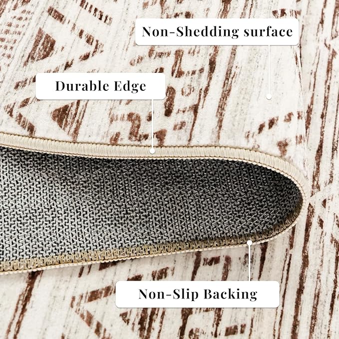 3x15 Washable Kitchen Runner Rug: Modern Moroccan Runners - Image 6