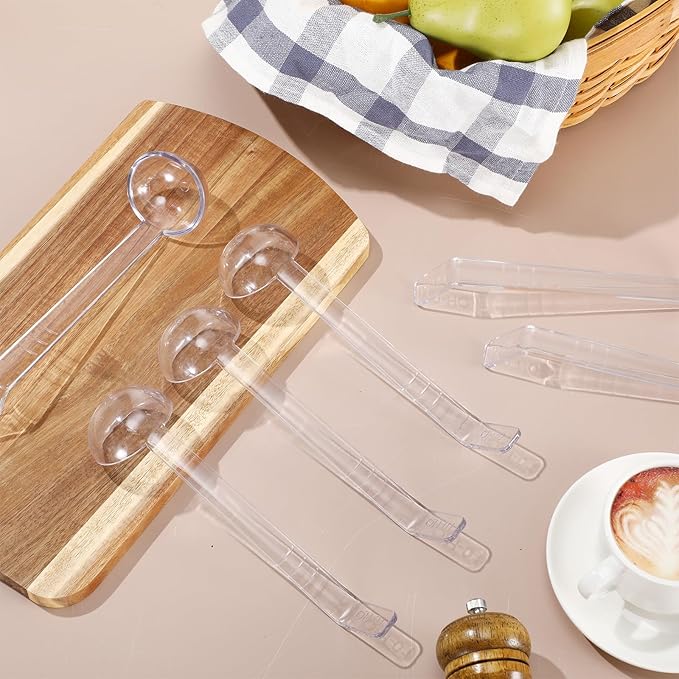 Tioncy 6 Pcs 1 Oz Small Ladle for Serving Sauce 7.09 Inches Plastic Mini Ladles - Image 5