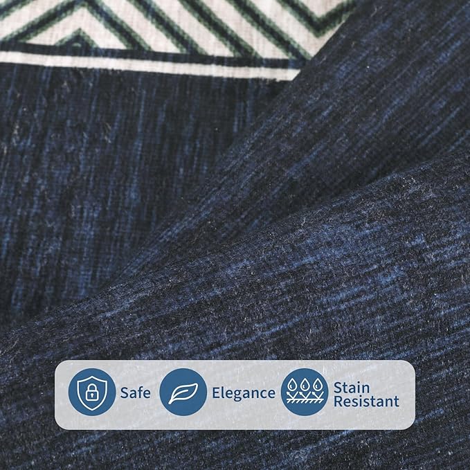 GarveeHome Bordered Bedroom Rugs 5x7 Ultra-Soft Indoor Carpet, Non-Slip Modern - Image 3