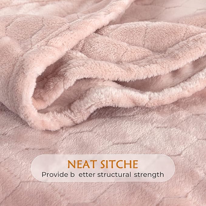 TOONOW Fleece Blanket Textured Fuzzy Plush Throw Blanket Twin Size 60" x 80" - Image 5