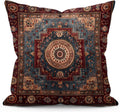 YOU FOUND ME Boho Throw Pillow Covers 18x18 Inch, Vintage Bohemian Carpet Print Pillowcase, Soft Decorative Cushion Cover for Couch Sofa Bedroom Living Room Decor (Brown)