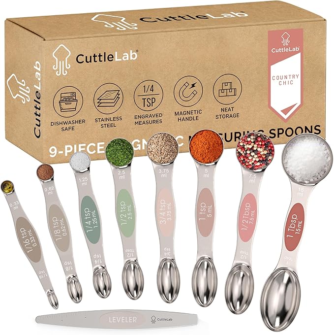 CuttleLab Magnetic Measuring Spoons Set by CuttleLab