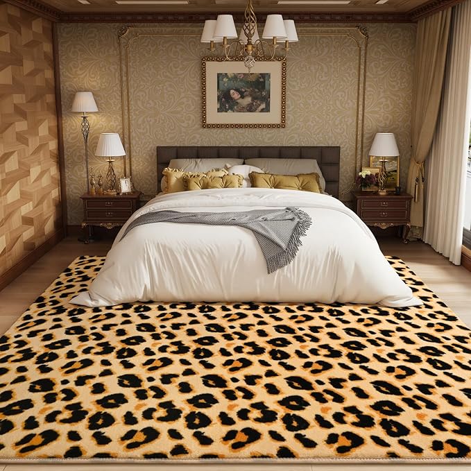 Amearea Soft Leopard Rugs for Bedroom Living Room, 6x9 Modern Cheetah Print - Image 7