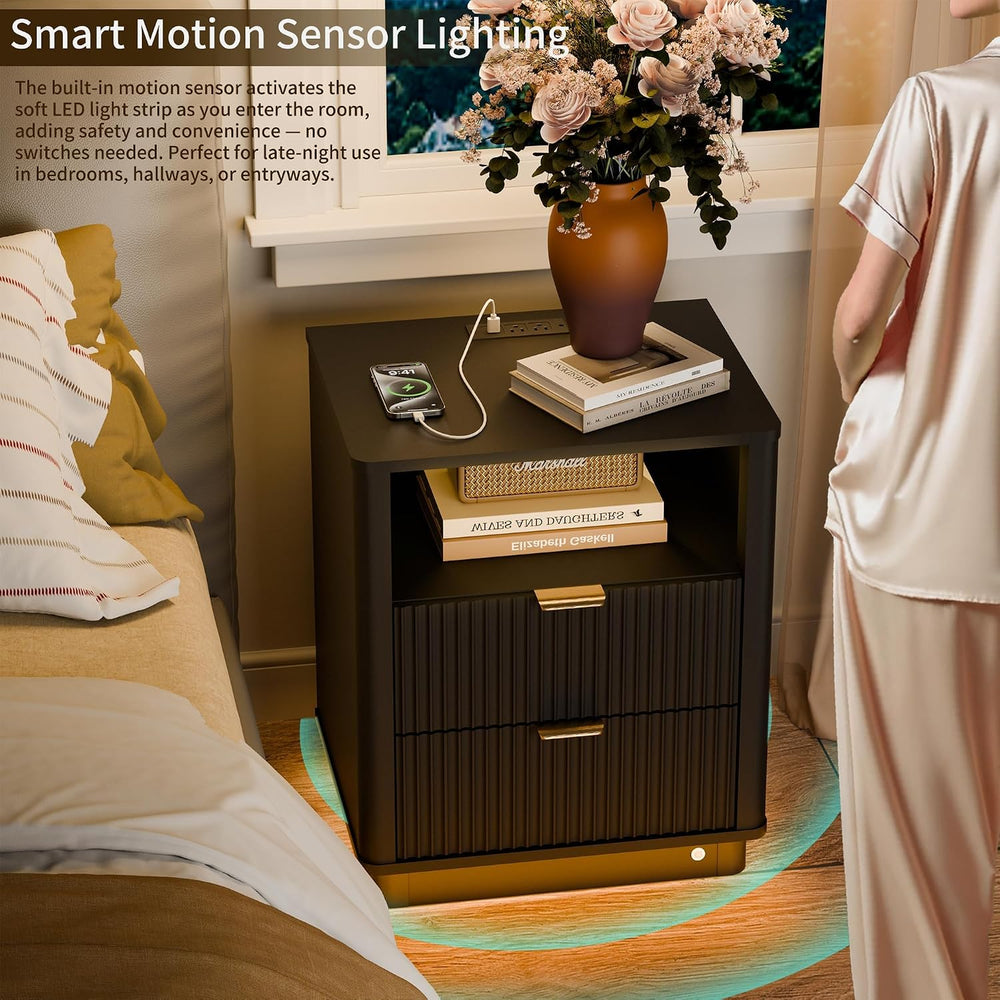 Dresser and Nightstand Sets 3 Piece, Bedroom Set with Charging Station, Large...
