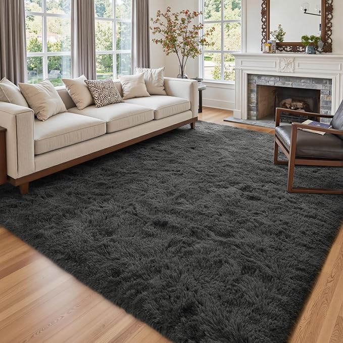 9x12 Ft Extra Large Shag Rugs for Living Room, Ultra Soft Fluffy Furry Area by Cuzwlovita