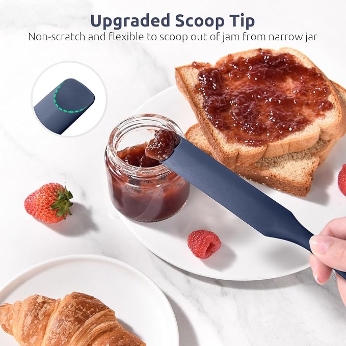 U-Taste Silicone Jar Spatula for Sourdough Starter: Long Skinny Food-Grade Jam - Image 4