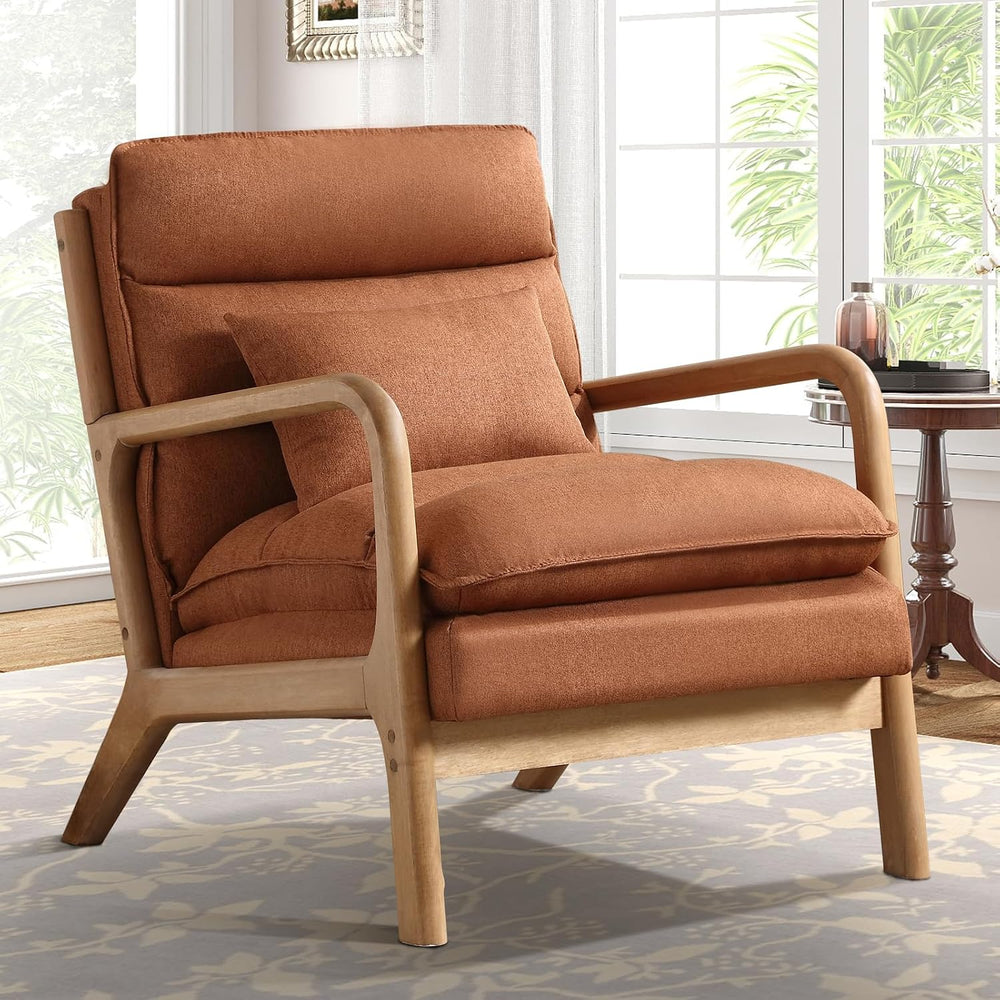 IOMOR Mid Century Modern Accent Chair, Upholstered Lounge Armchair with Plump...