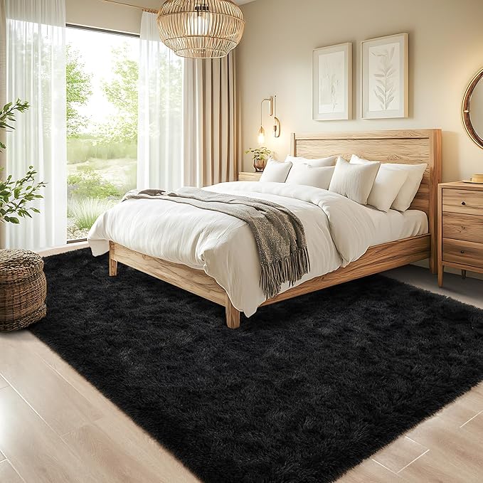 Chicrug Soft Area Rugs for Bedroom Living Room Plush Fluffy Rug 4x6 Feet - Image 3