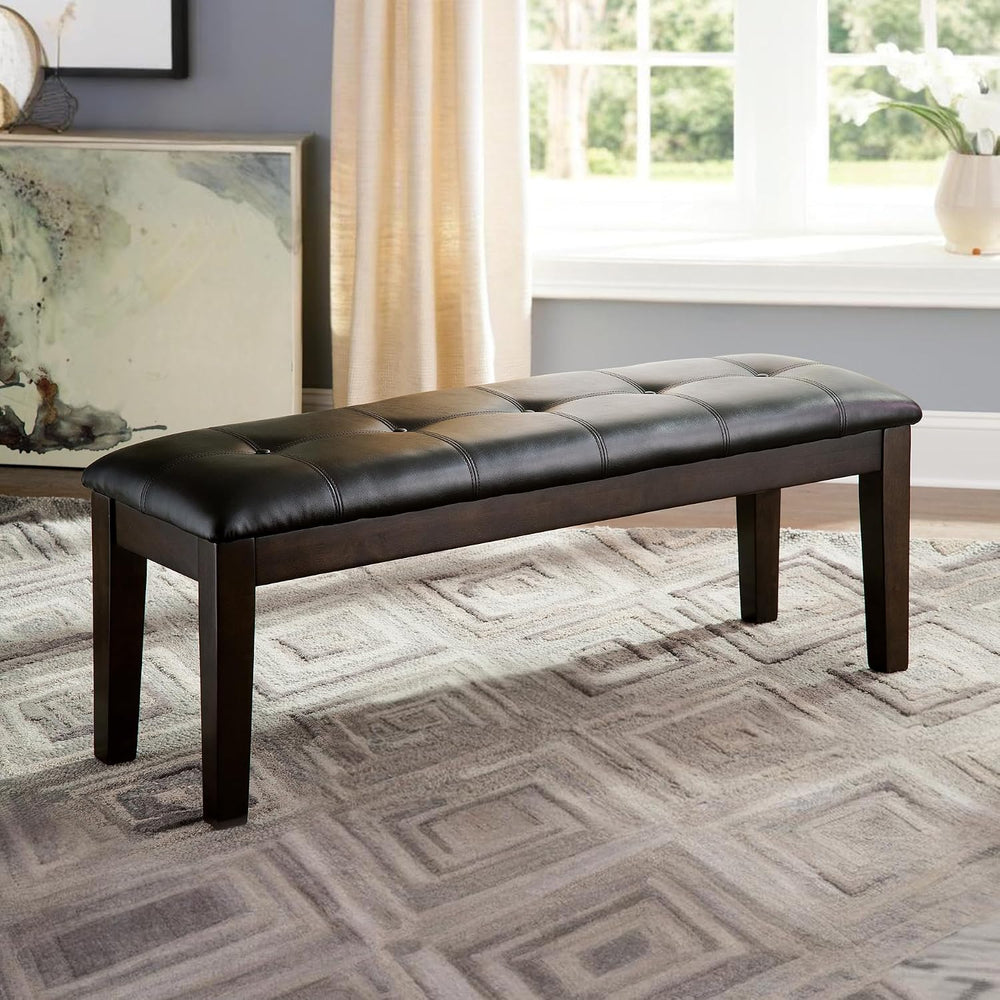Signature Design by Ashley Haddigan 1-Piece Dining Bench, Faux Leather