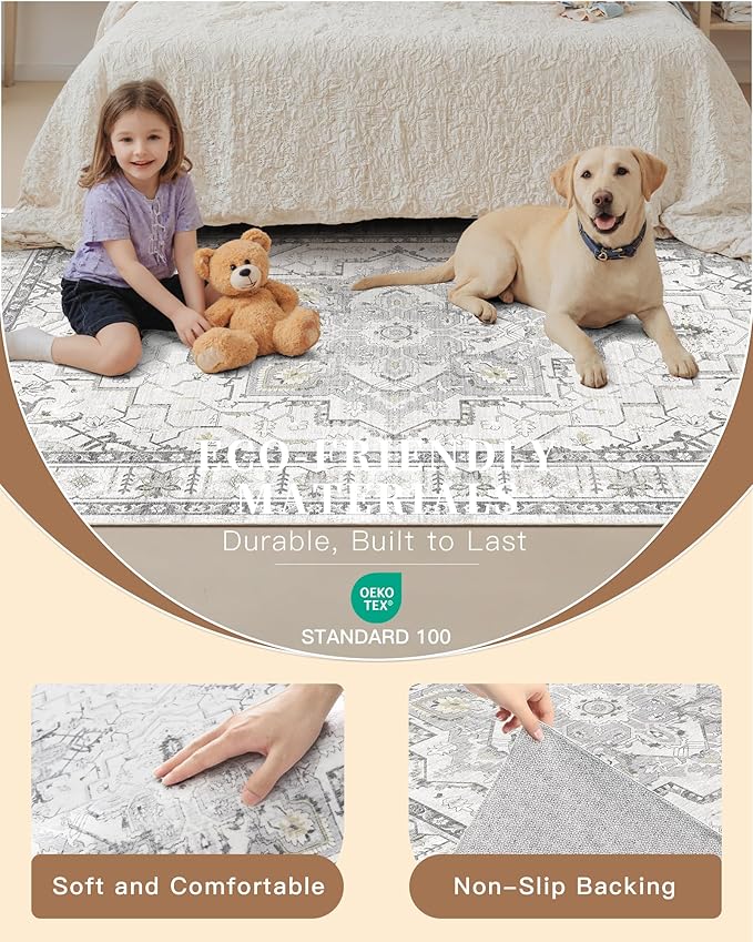 Madane Runner Rugs for Hallway 2x10 Long Washable Non-Slip Hallway Runner Rug - Image 5