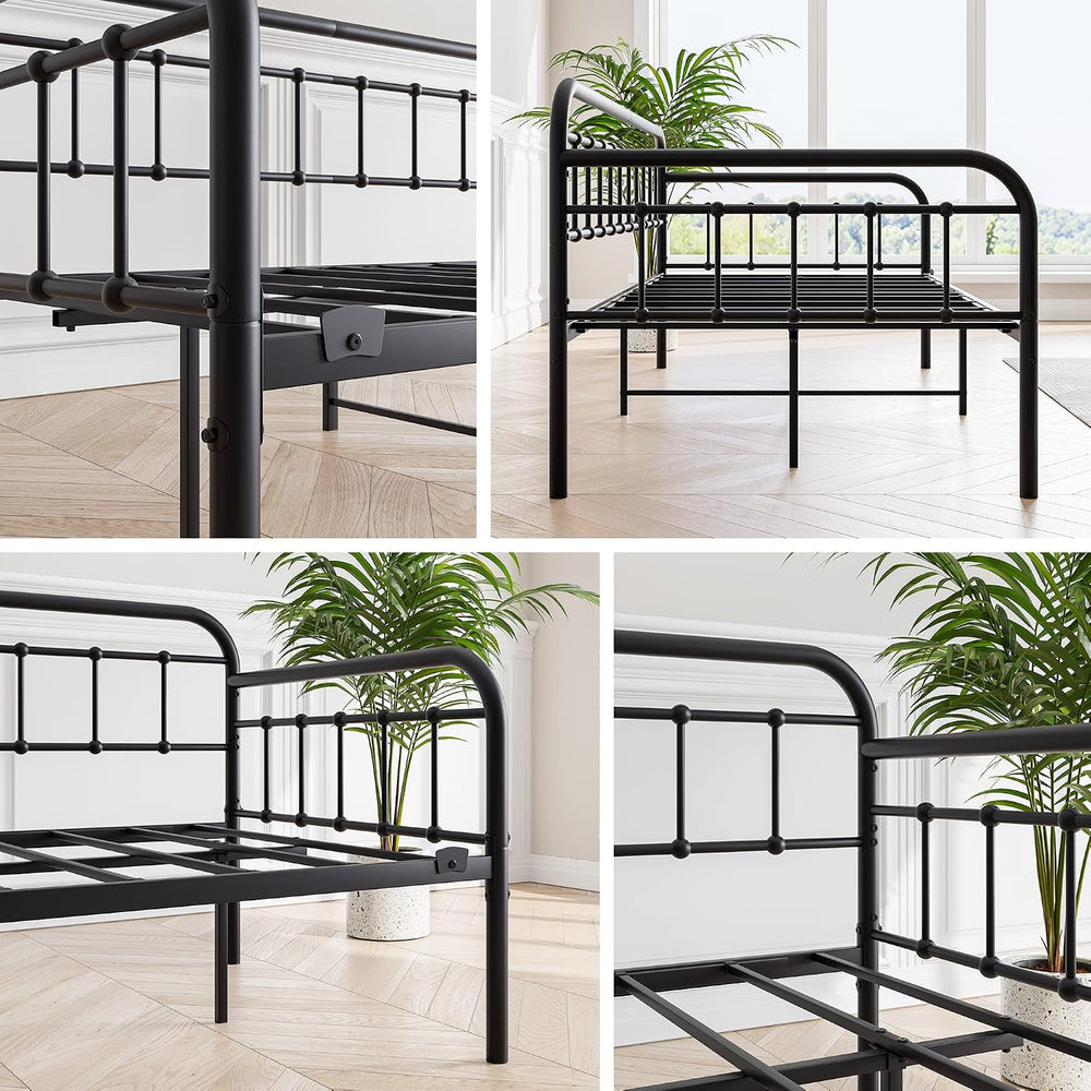 Metal Daybed Frame Twin Size, Black