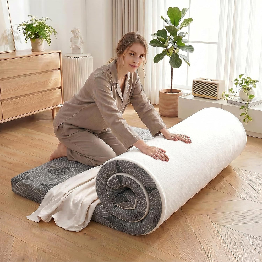 Japanese Floor Mattress,3.5" Thicken Futon Mattress Tatami Mat Full