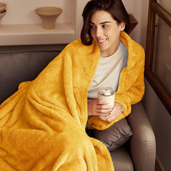 Exclusivo Mezcla Plush Fuzzy Fleece Throw Blanket Extra Large, Super Soft - Image 2