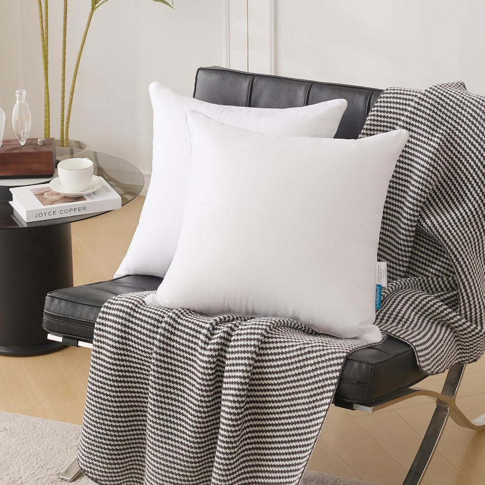 Oubonun 18"x18" Pillow Inserts (Set of 4) - 100% Cotton Cover, Squa...
