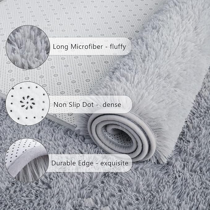Chicrug Soft 2x10 Runner Rug for Bedroom Living Room Plush Fluffy Rug, Shag - Image 6