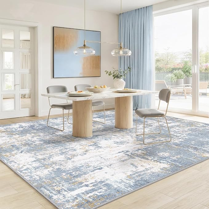 Washable Area Rugs 6'x9' Non-Slip Modern Abstract Soft - Image 2