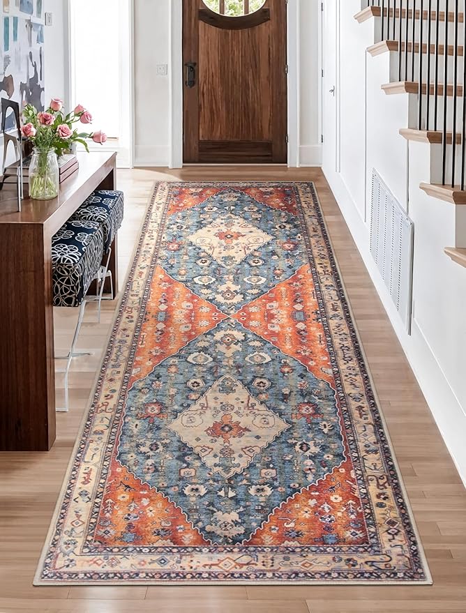SERISSA Washable Boho Runner Rug by SERISSAHomeDecorCollection