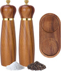 Acacia Wood Salt and Pepper Grinder Set by mosuniro