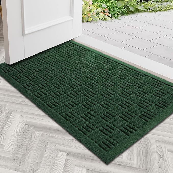 Mibao Front Door Mat Indoor Outdoor Entrance, Dirt Trapping Waterproof by Mibao