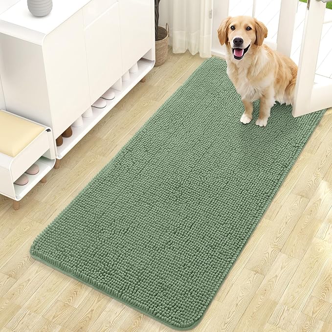 OLANLY Dog Door Mat for Muddy Paws 47x24, Absorbs Moisture and Dirt, Absorbent by OLANLY