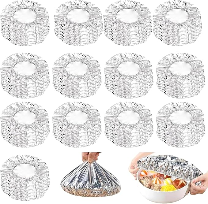 70PCS Reusable Aluminum Foil Food Covers, Aluminum tin Foil Insulation Cover by Unknown