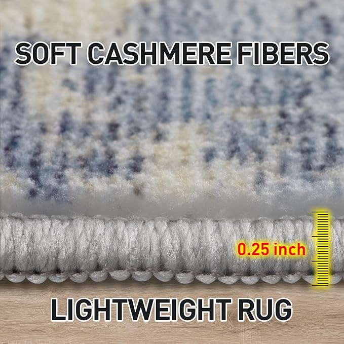 5x7 Area Rugs Washable Rug: Modern Abstract Living Room Rug Soft Anti-Skid Thin - Image 7