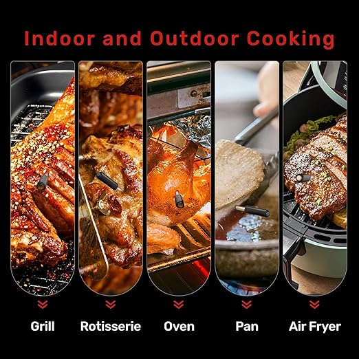 WiFi Wireless Bluetooth Meat Thermometer Digital, Smart AI Powered Cooking