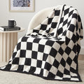 EXQ Home Checkered Throw Blanket, Knitted Blankets by EXQHomeTexitleCoLtd