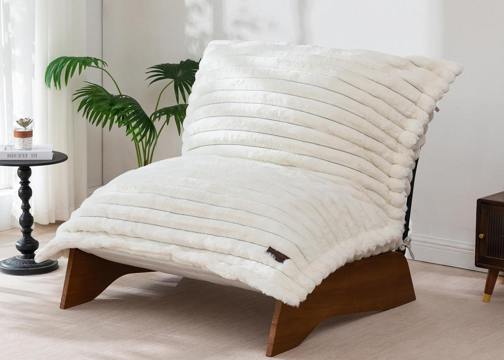 MAXYOYO Adjustable Living Room Chair, 3-Position Bean Bag Chair with Frame