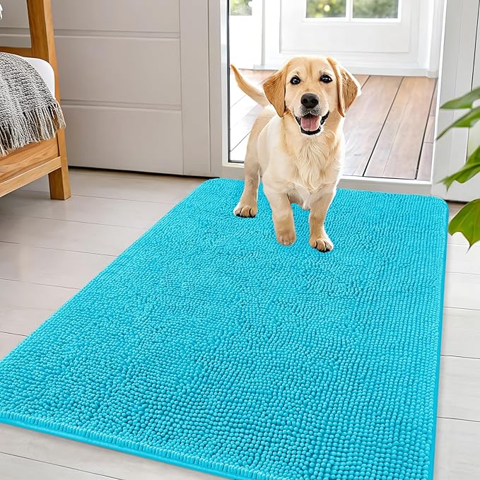 OLANLY Dog Door Mat for Muddy Paws 44x32, Absorbs Moisture and Dirt, Absorbent by OLANLY