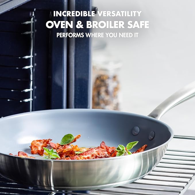 GreenPan Treviso 9.5” and 11” Frying Pan skillet Set, Non-Toxic PFAS-Free - Image 6