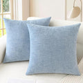 CaliTime Throw Pillow Covers Decorative 24 X 24 Inches Pack of 2 Cozy Chenille by CaliTime