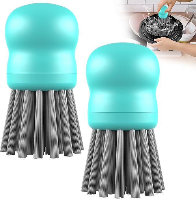 Mini Dish Brush for Cleaning Chicken Shredder, Palm Brush Dish Scrubber by SURETIVIAN