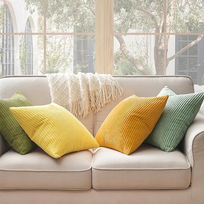 Topfinel Euro Shams Decorative Throw Pillow Covers 26x26 Inch Set of 4 - Image 3