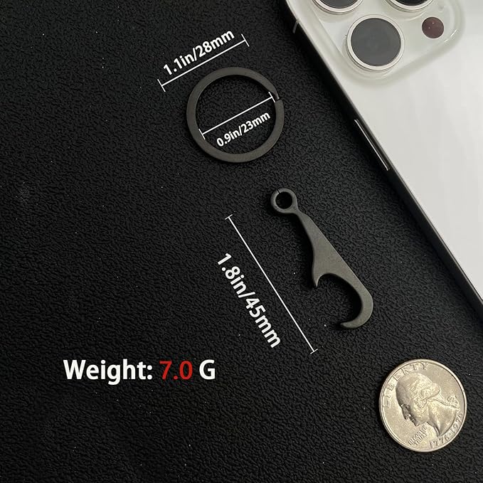 Titanium Bottle Opener, Small Keychain Beer Bottle Opener Can Opener - Image 4