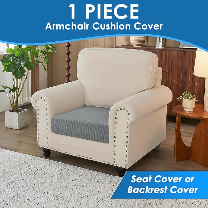 XINEAGE Large Couch Cushion Covers Seat Cushion Cover Thick Stretch Sofa - Image 3