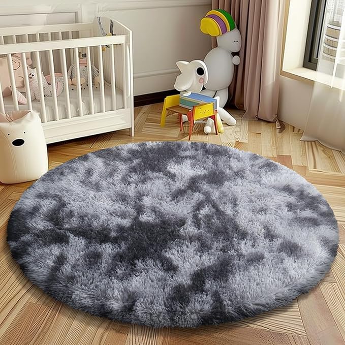Super Soft Circle Rugs for Girls Princess Castle Toddlers Play Tent 5 Diameter - Image 2