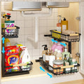 REALINN Under Sink Organizer, 2 Pack Height Adjustable Under Sink Organizers by REALINN