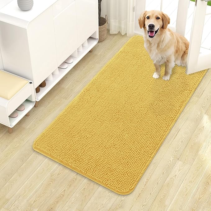 OLANLY Dog Door Mat for Muddy Paws 40x24, Absorbs Moisture and Dirt, Absorbent by OLANLY