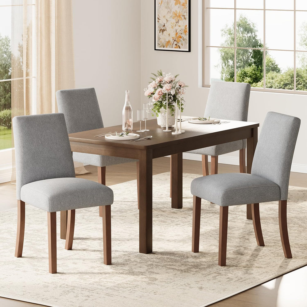 Dining Chairs Set of 4, Modern Dining Room Chairs with Wooden Legs, Upholster...