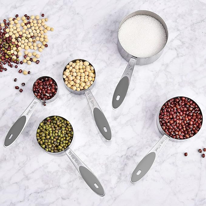Measuring Cups & Spoons Set of 16, Wildone Stainless Steel Measuring Cups and - Image 4