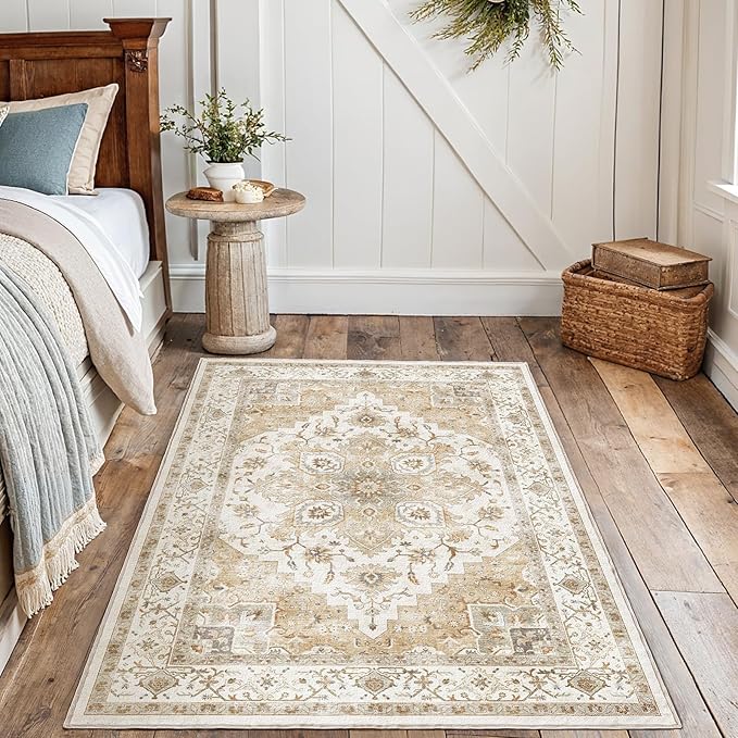 AMADA HOMEFURNISHING 3x5 Washable Area Rug, Low-Profile Entryway Rug - Image 7